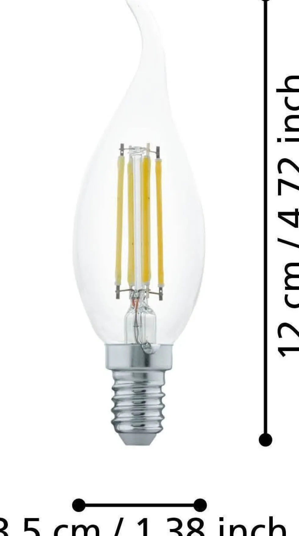 Eglo LED lamp E14 Filament Tipkaars warm wit 350 lm 4 W