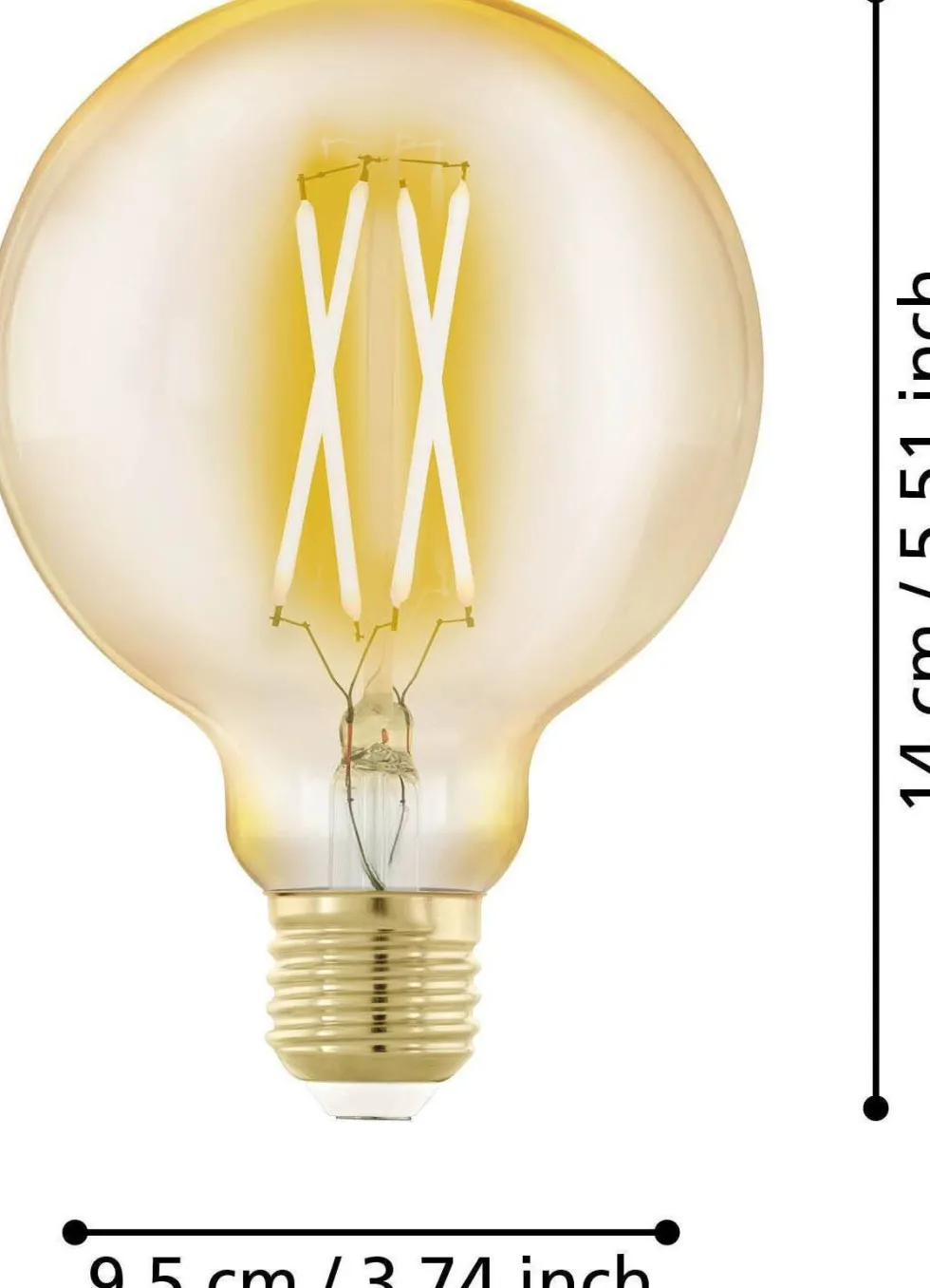 Eglo LED lamp E27 Golden Age extra warm 300 lm 4 W Globe 95