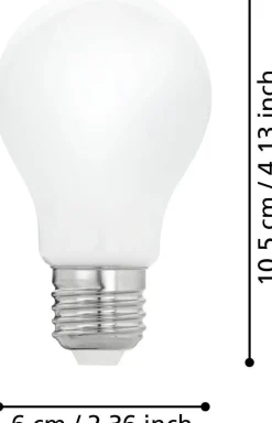Eglo LED lamp E27 Milky Edusion warm wit 470 lm 4 W A60