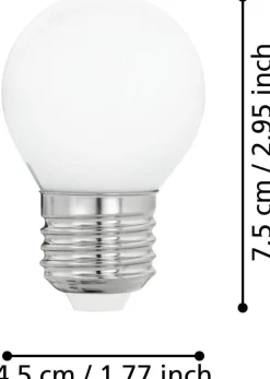 Eglo LED lamp E27 Milky warm wit 470 lm 4 W A60