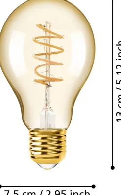 Eglo LED lamp E27 Spiraal extra warm wit 245 lm 4W A75