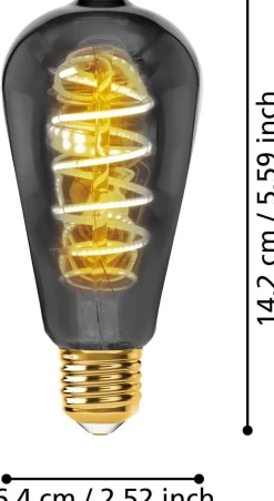 Eglo LED lamp E27 Spiraal extra warm wit 100 lm 4W ST64