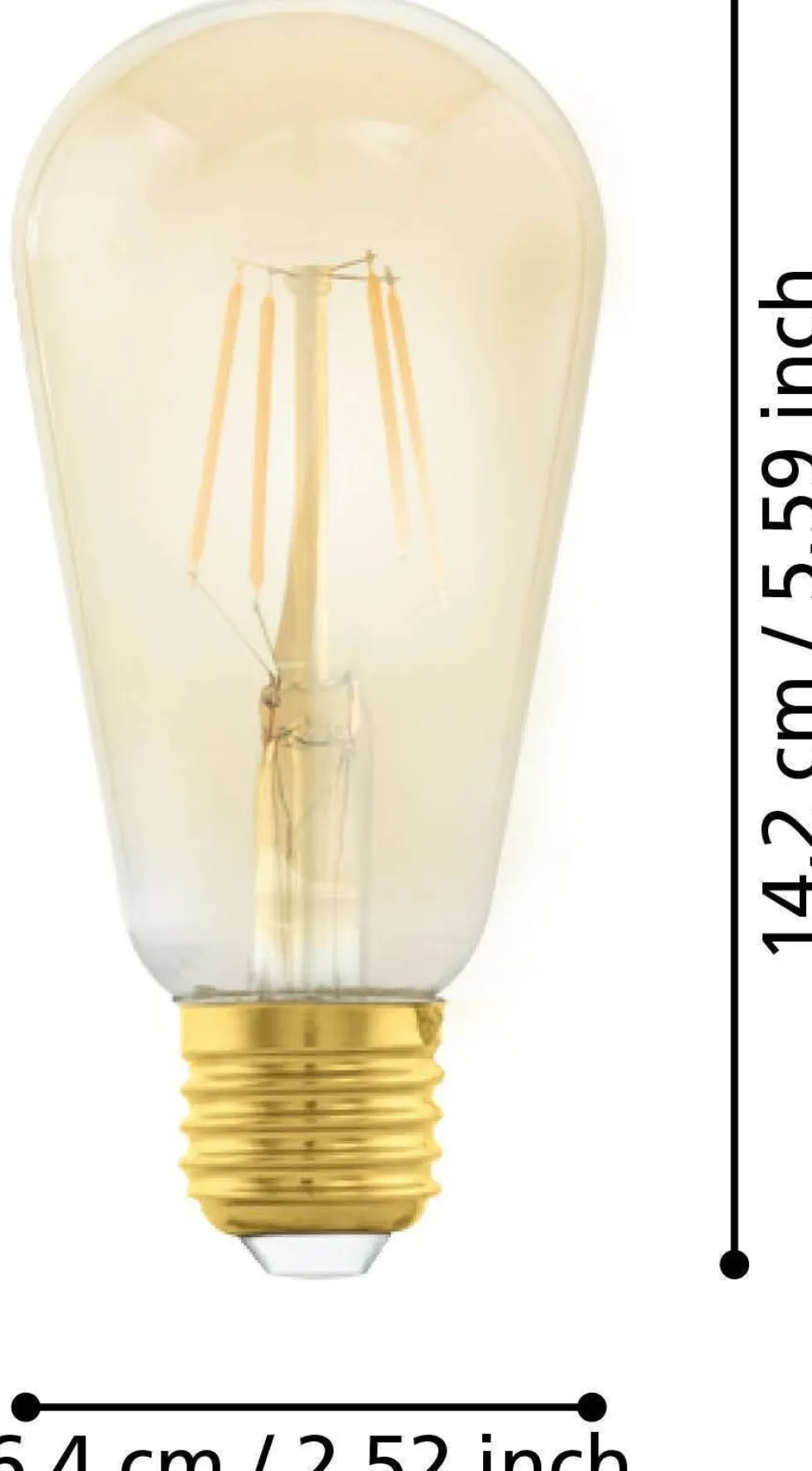 Eglo LED lamp E27 Vintage extra warm 270 lm 4 W ST64