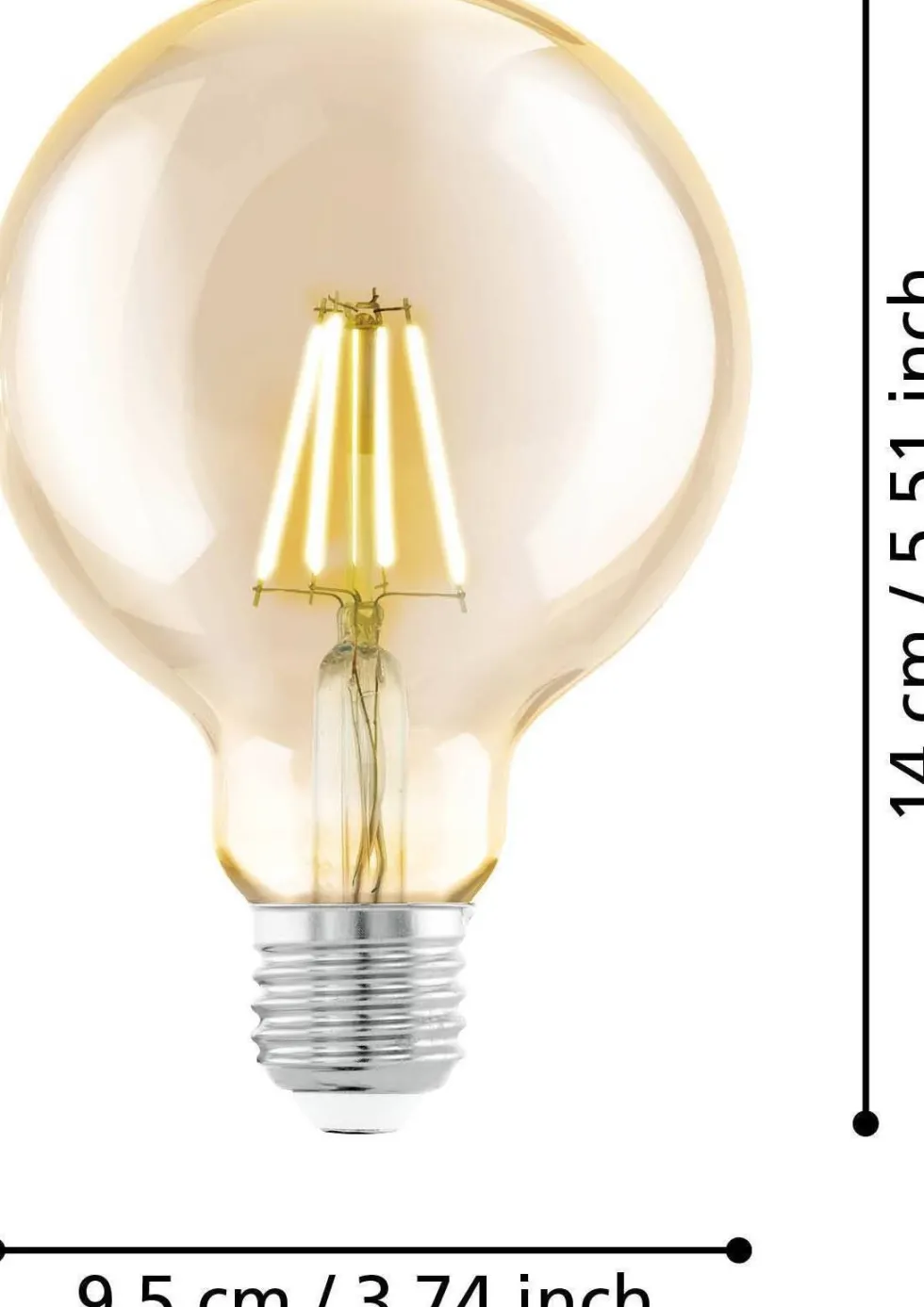 Eglo LED lamp E27 Vintage extra warm 330 lm 4 W Globe 95