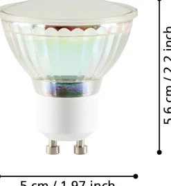 Eglo LED lamp GU10 warm wit 250 lm 3 W 2 stuks