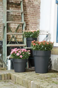 Elho bloempot Green Basics zwart D 23 H 19,6 cm