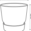 Elho bloempot met waterreservoir Greenville groen D 14 H 13,4 cm