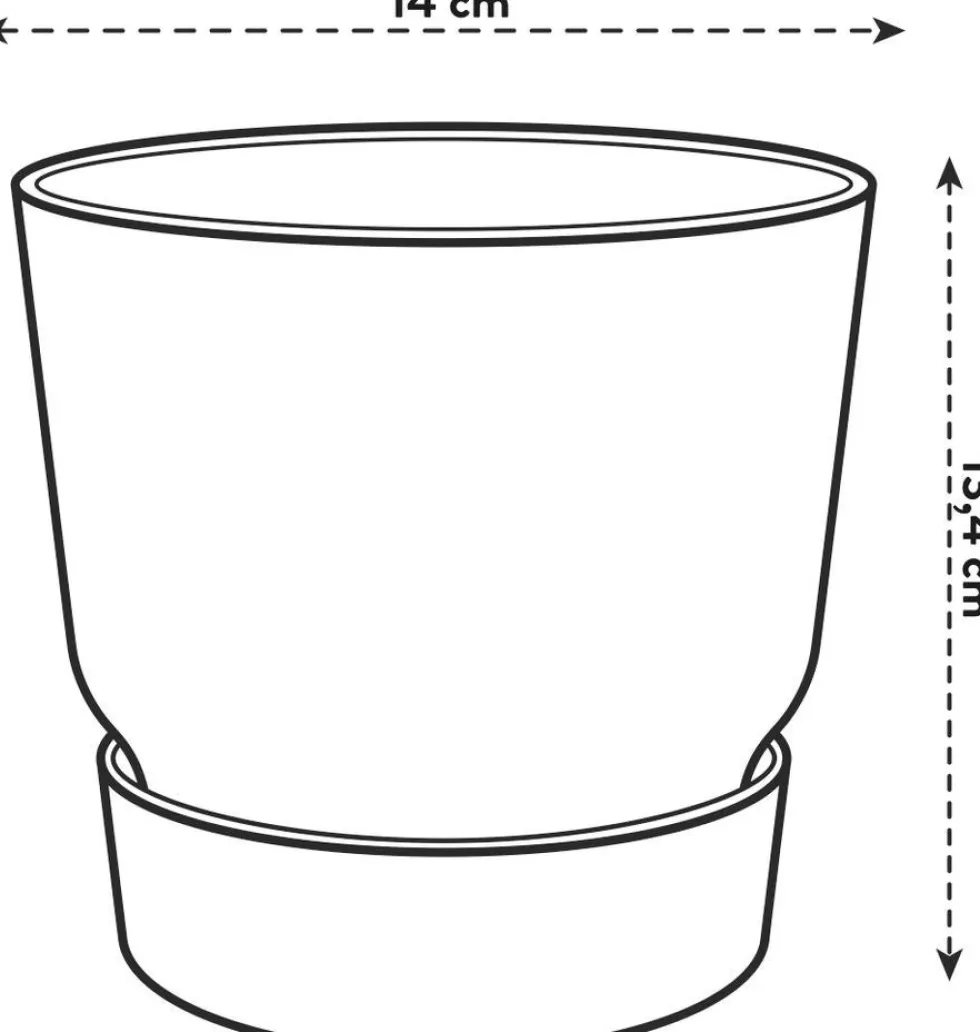 Elho bloempot met waterreservoir Greenville groen D 14 H 13,4 cm
