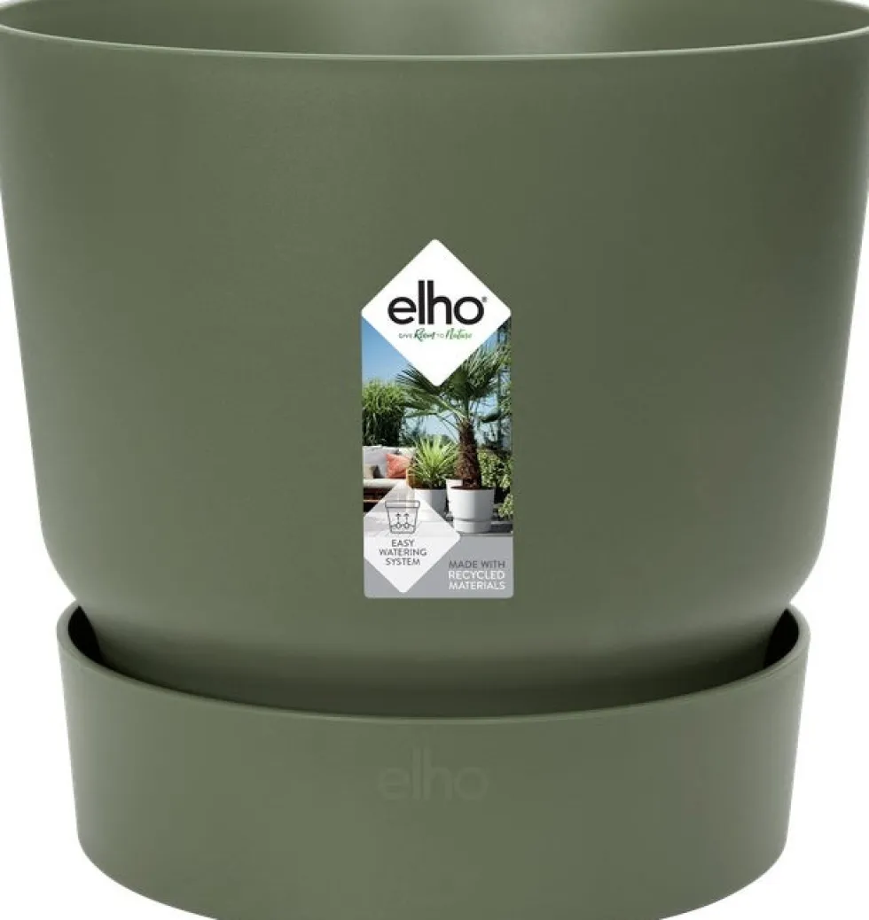Elho bloempot met waterreservoir Greenville groen D 14 H 13,4 cm