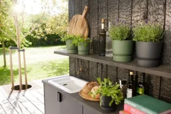 Elho bloempot met waterreservoir Greenville groen D 14 H 13,4 cm
