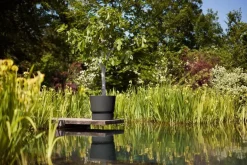 Elho bloempot met waterreservoir Greenville zwart D 50 H 55 cm