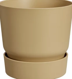Elho bloempot op voet Greenville beige D 24,5 H 23,3 cm