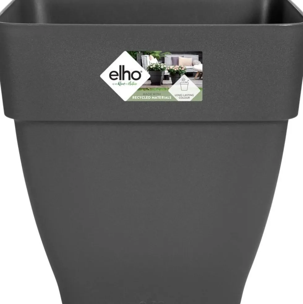 Elho bloempot Vibia Campana antraciet 28,8 x 28,8 x 28,2 cm