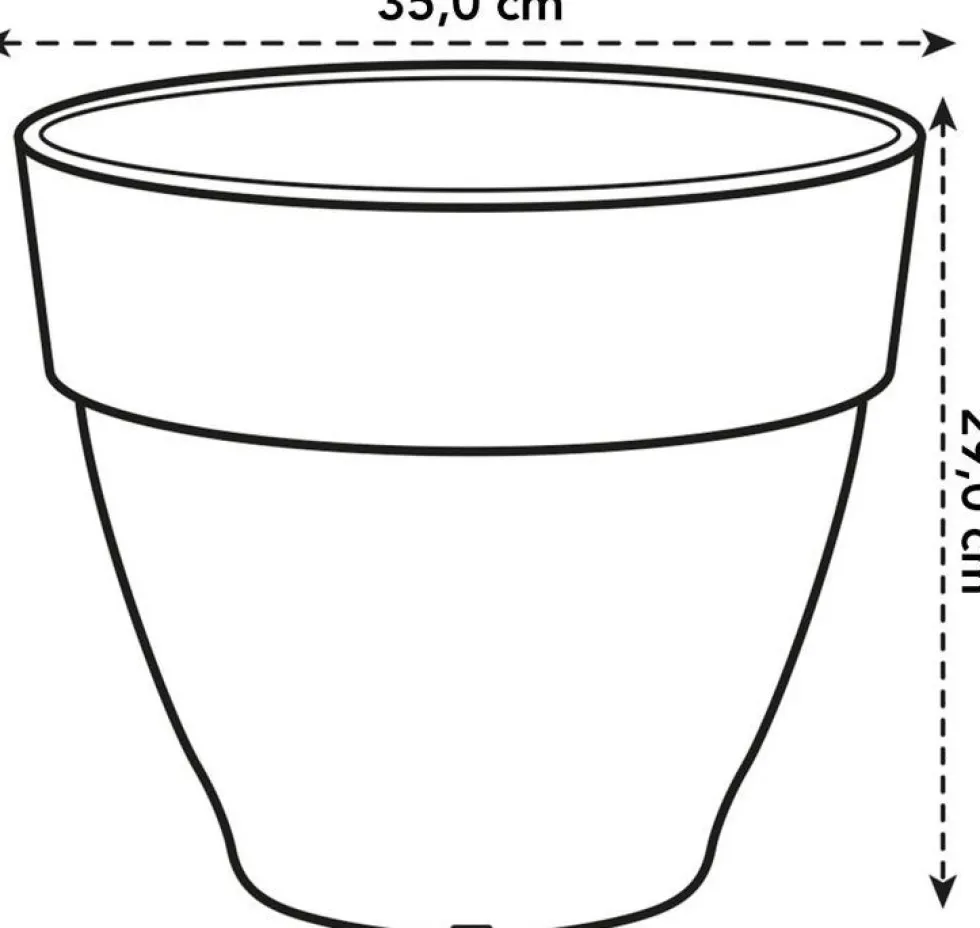 Elho bloempot Vibia Campana antraciet D 34,5 H 29,7 cm