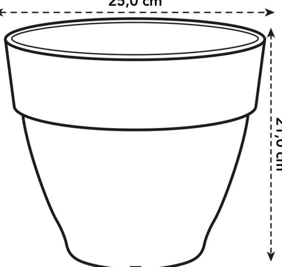 Elho bloempot Vibia Campana terracotta D 24,5 H 21 cm