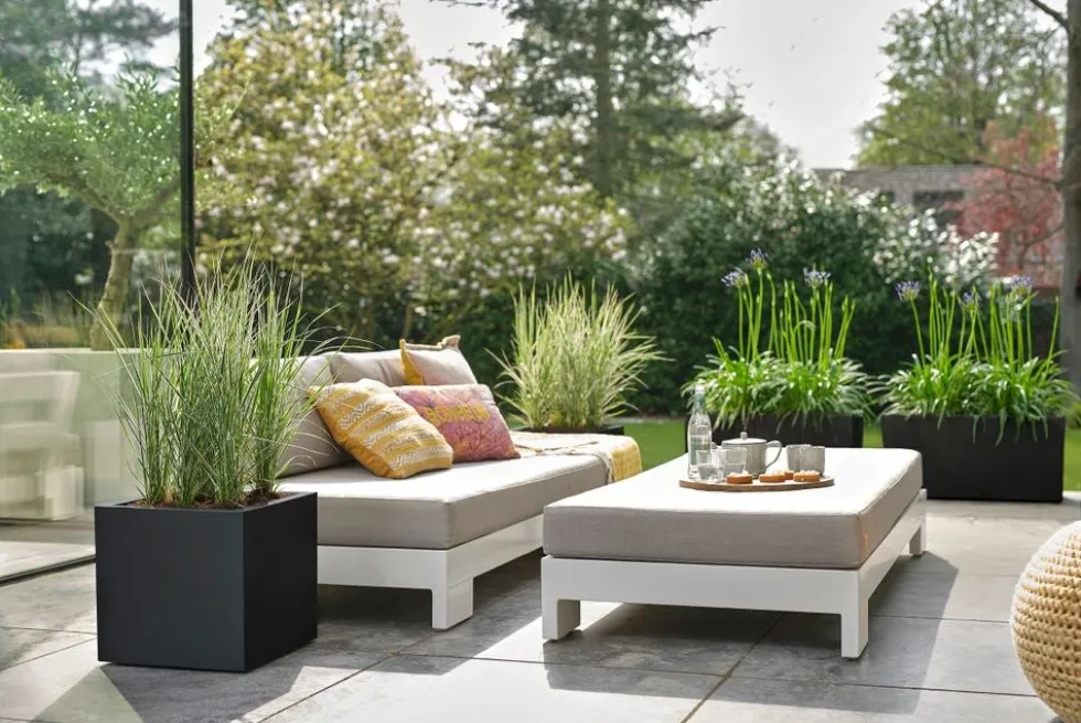 Elho plantenbak Vivo Next zwart 29,5 x 29,5 x 29,5 cm
