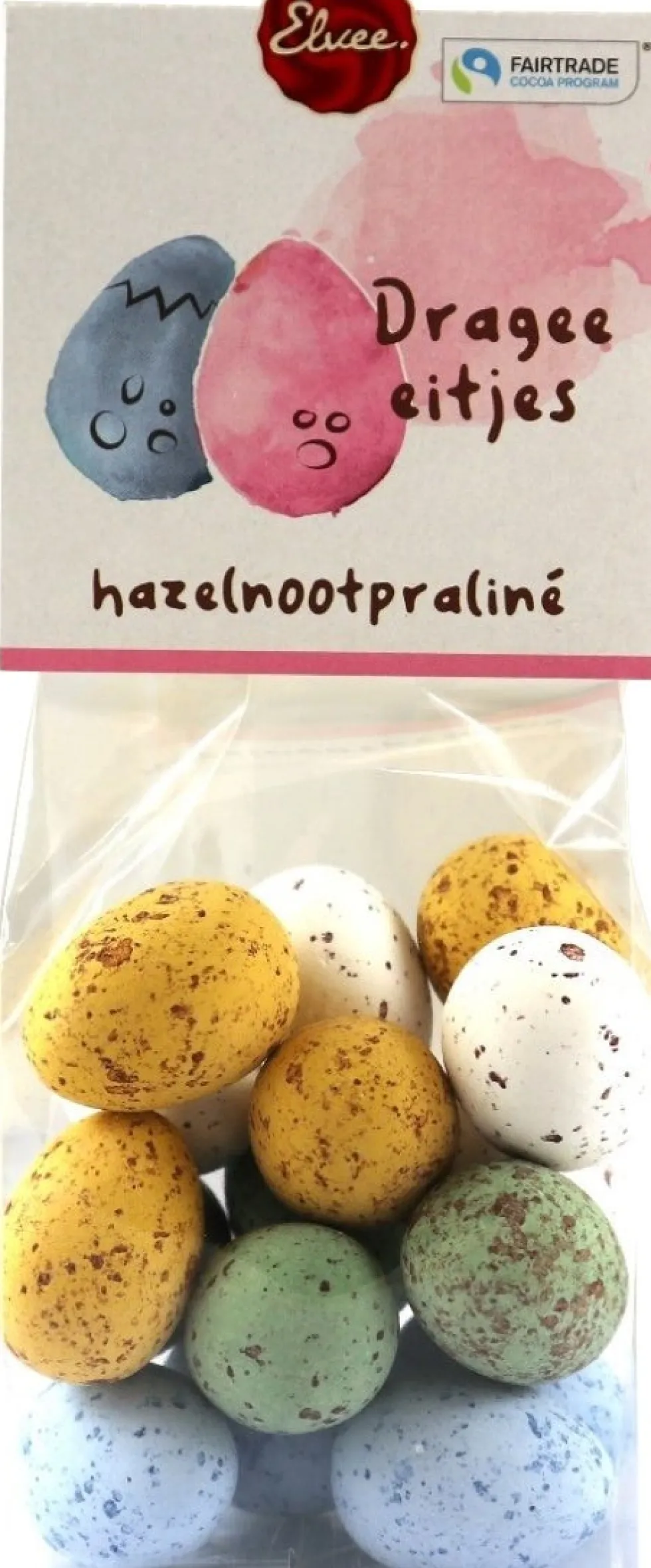 Elvee chocolade eitjes hazelnootpraliné 250 g