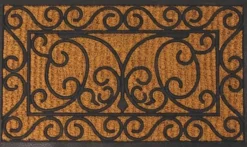 Esschert Design kokosmat zwart naturel 74,5 x 44,5 cm