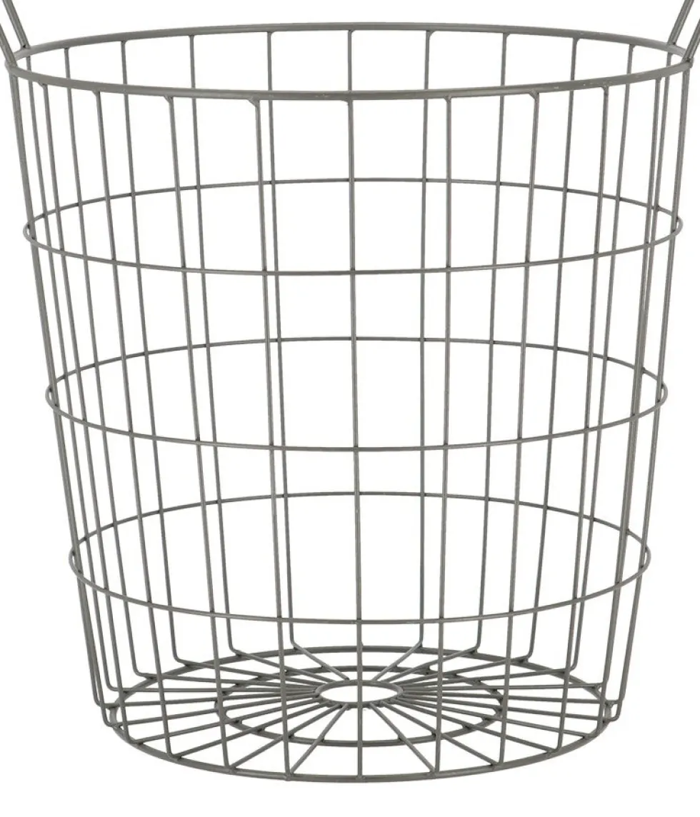 Esschert Design opbergmand Karel grijs D 42 H 44 cm