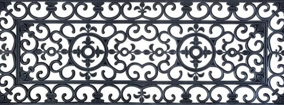 Esschert Design rubber mat zwart 119,5 x 45 cm