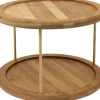 Etagère 2-laags naturel D 26 H 18 cm