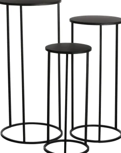 Everydays by Intratuin bijzettafel Quinty zwart D 32 H 70 cm