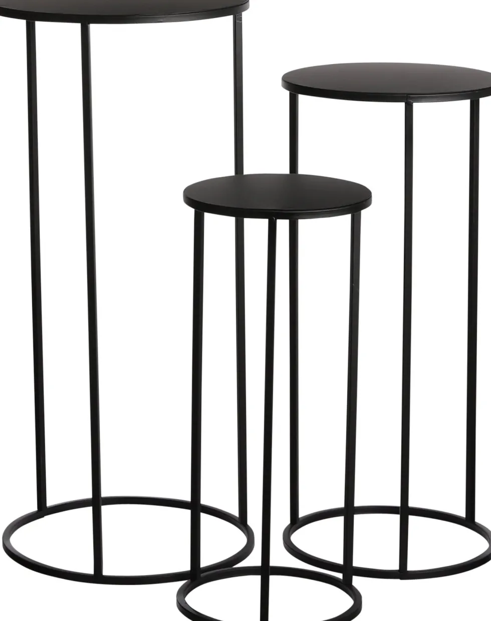 Everydays by Intratuin bijzettafel Quinty zwart D 32 H 70 cm