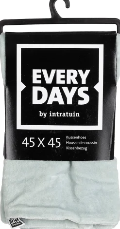 Everydays by Intratuin kussenhoes Fluweel mint groen 45 x 45 cm