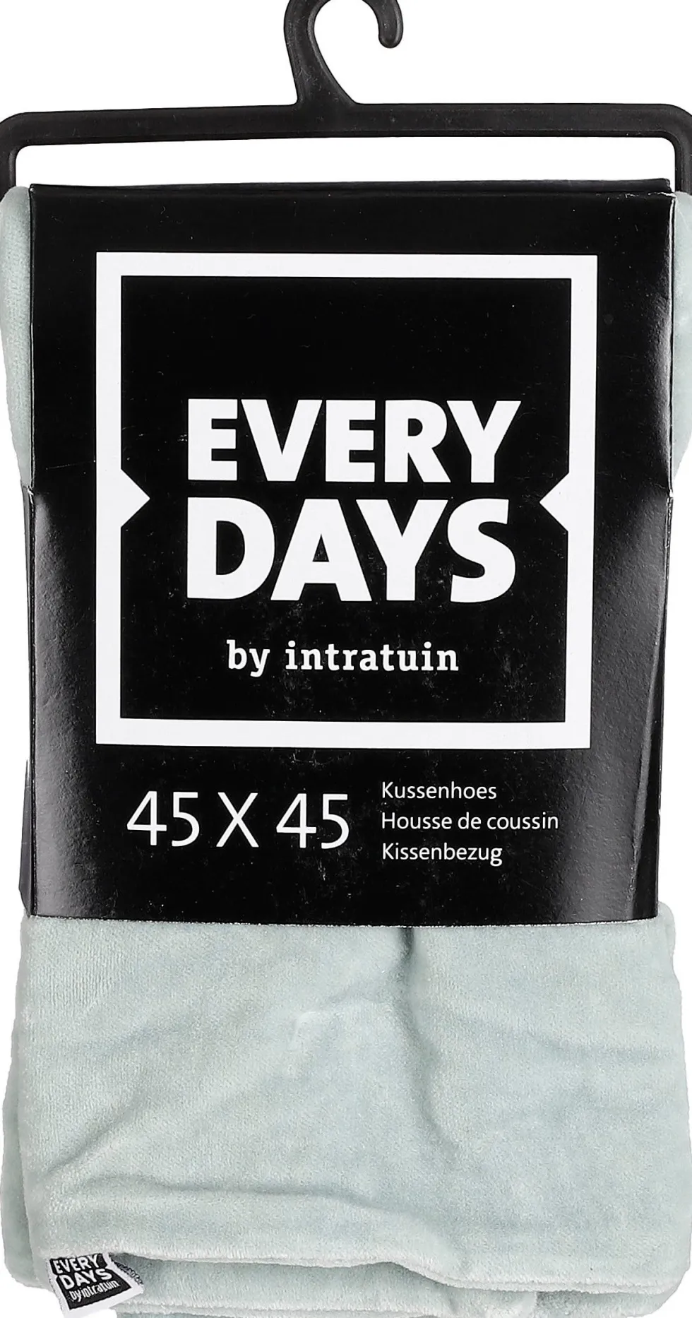 Everydays by Intratuin kussenhoes Fluweel mint groen 45 x 45 cm