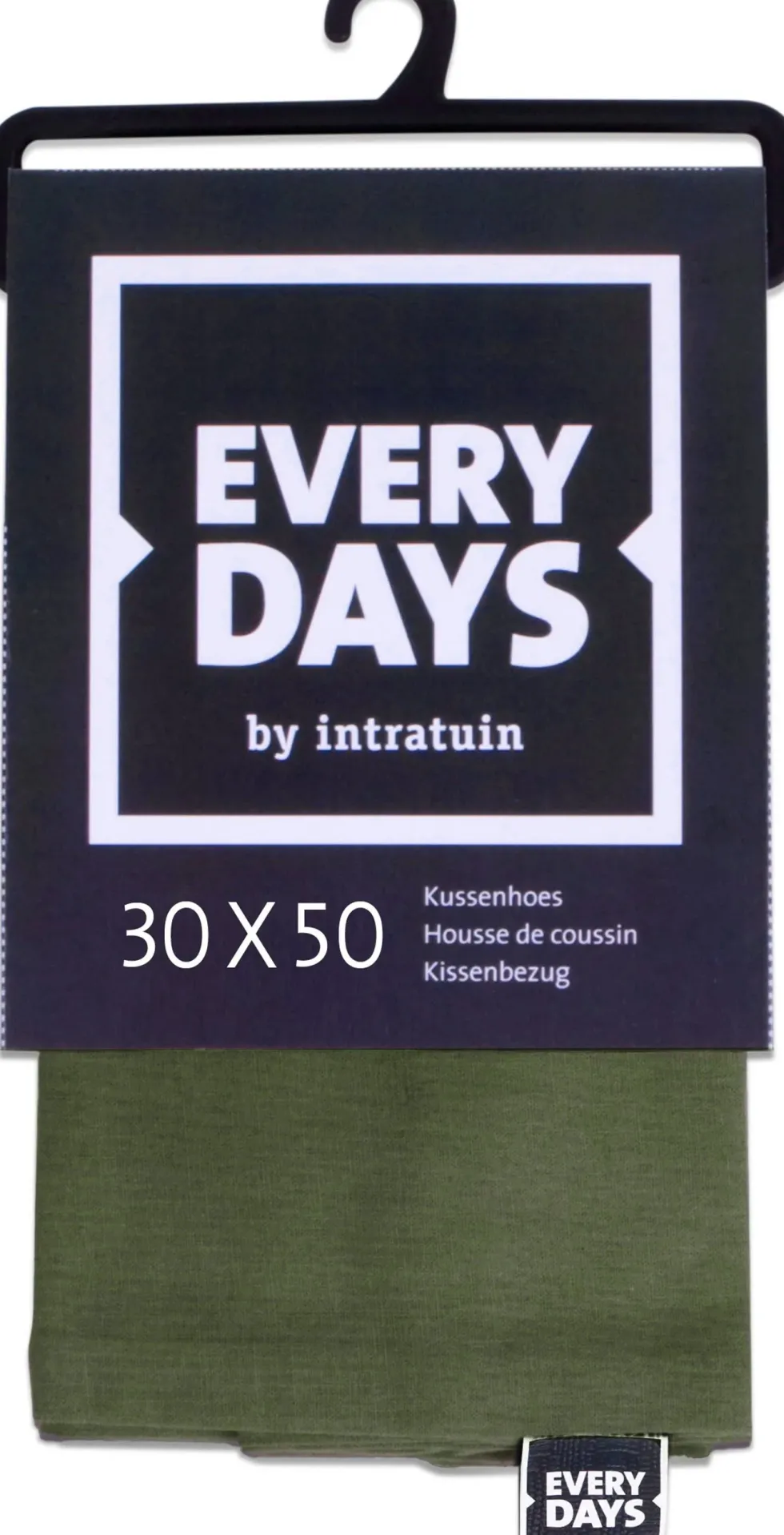 Everydays by Intratuin kussenhoes Katoen groen 30 x 50 cm