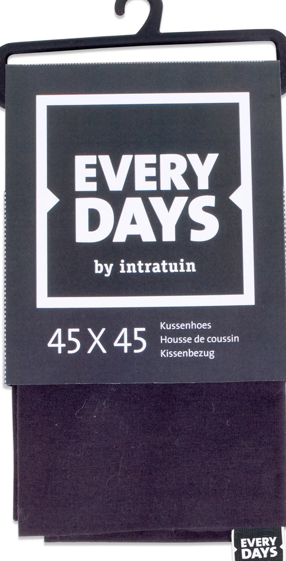 Everydays by Intratuin kussenhoes Katoen antraciet 45 x 45 cm