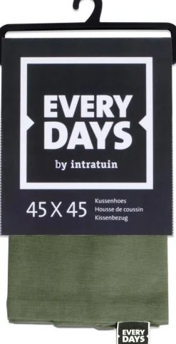 Everydays by Intratuin kussenhoes Katoen licht groen 45 x 45 cm