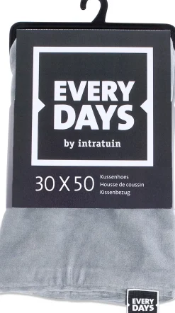 Everydays by Intratuin kussenhoes Fluweel grijs 30 x 50 cm