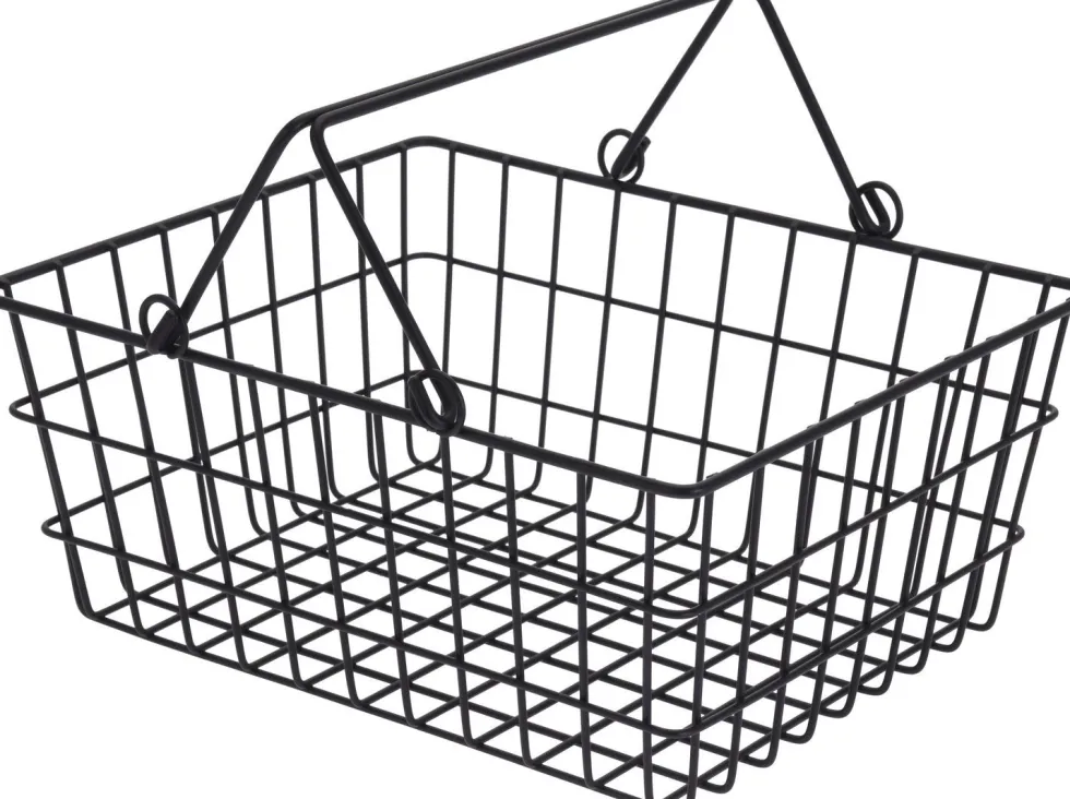 Excellent Houseware draadmand Soof zwart 29 x 23 x 14 cm