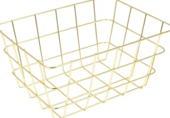 Excellent Houseware mand goud 24 x 18 x 12 cm
