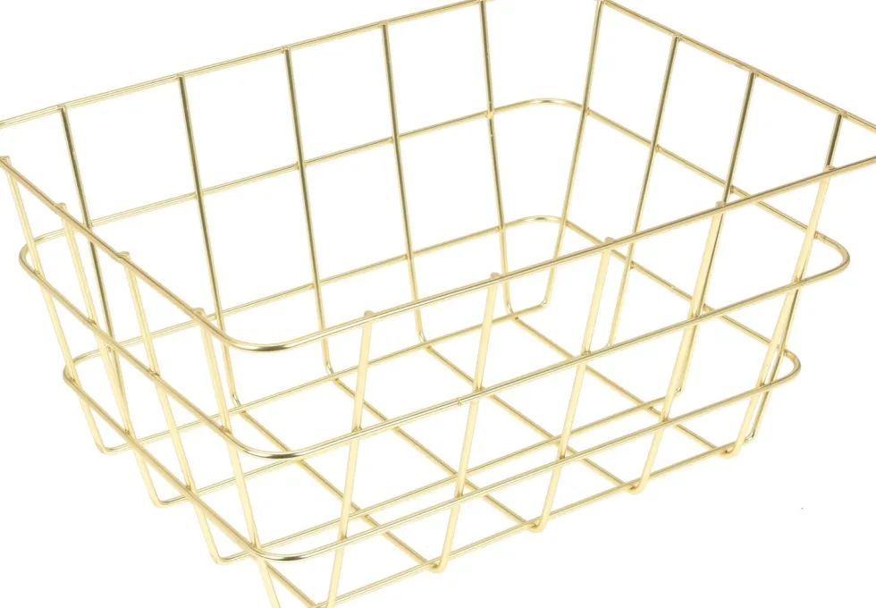 Excellent Houseware mand goud 24 x 18 x 12 cm