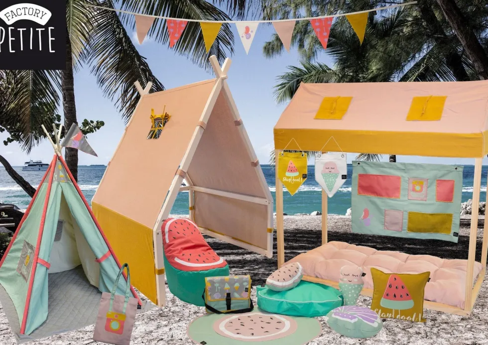Factory Petite schoudertas Tropical Paradise groen 35 x 25 x 10 cm