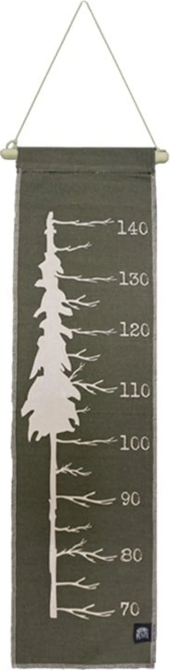 Factory Petite wandkleed meetlat Wild Woods groen 86 x 25 cm