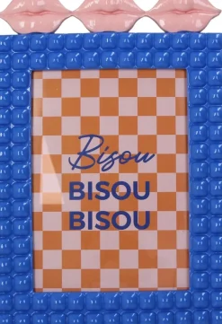 Fotolijst Kiss blauw / roze 13 x 18 cm