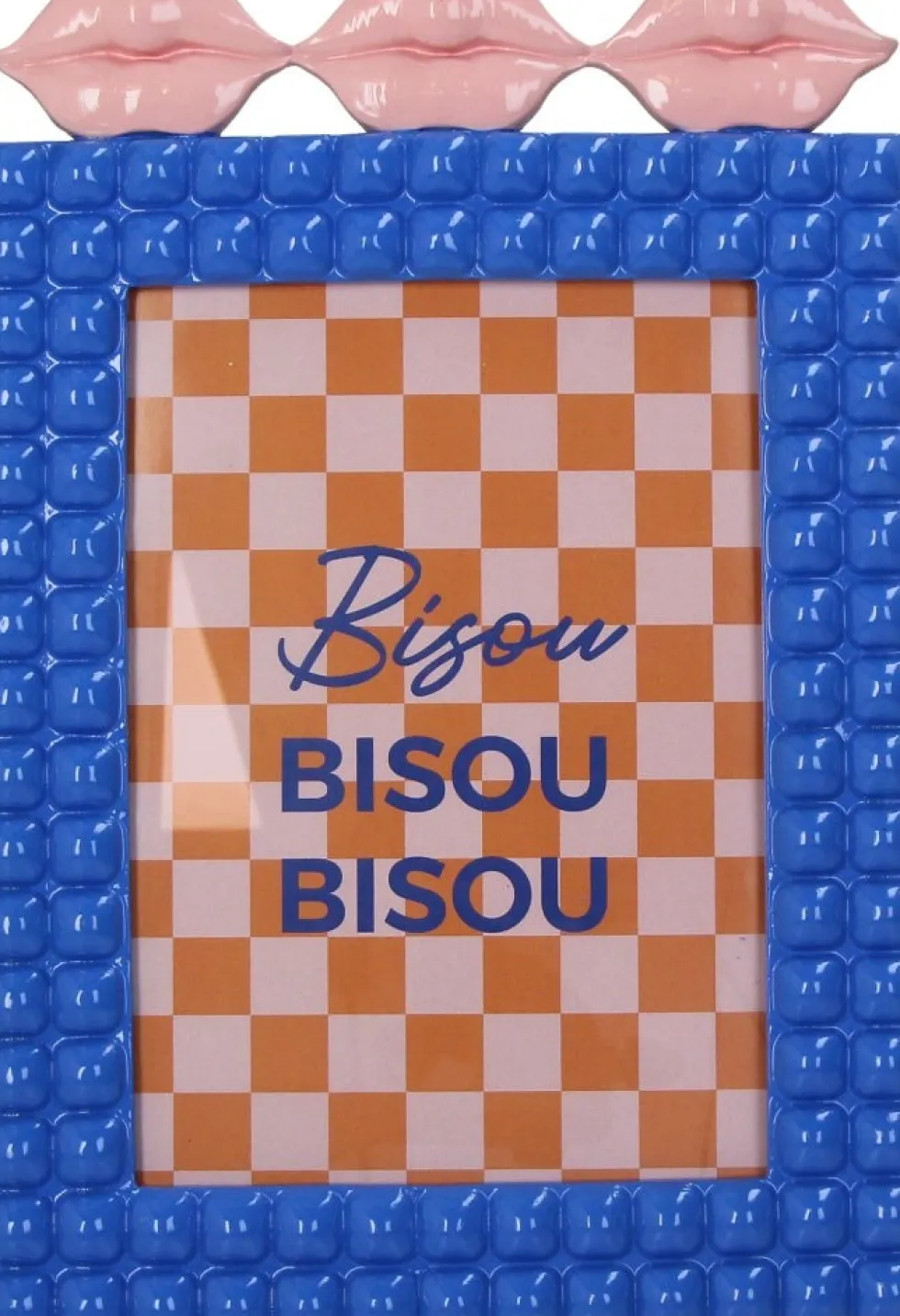 Fotolijst Kiss blauw / roze 13 x 18 cm