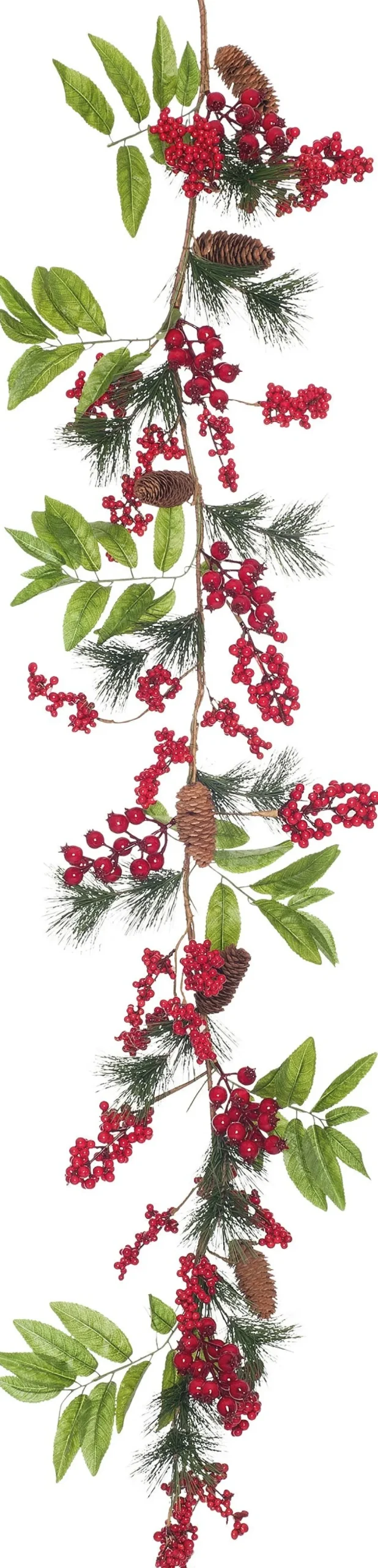 Guirlande met blad en bessen 150 cm