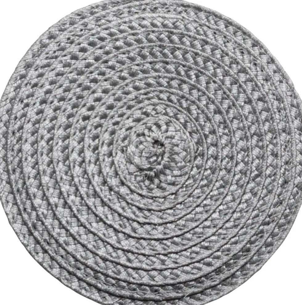 Gusta onderzetter grijs 10 x 10 x 0,1 cm 4 stuks