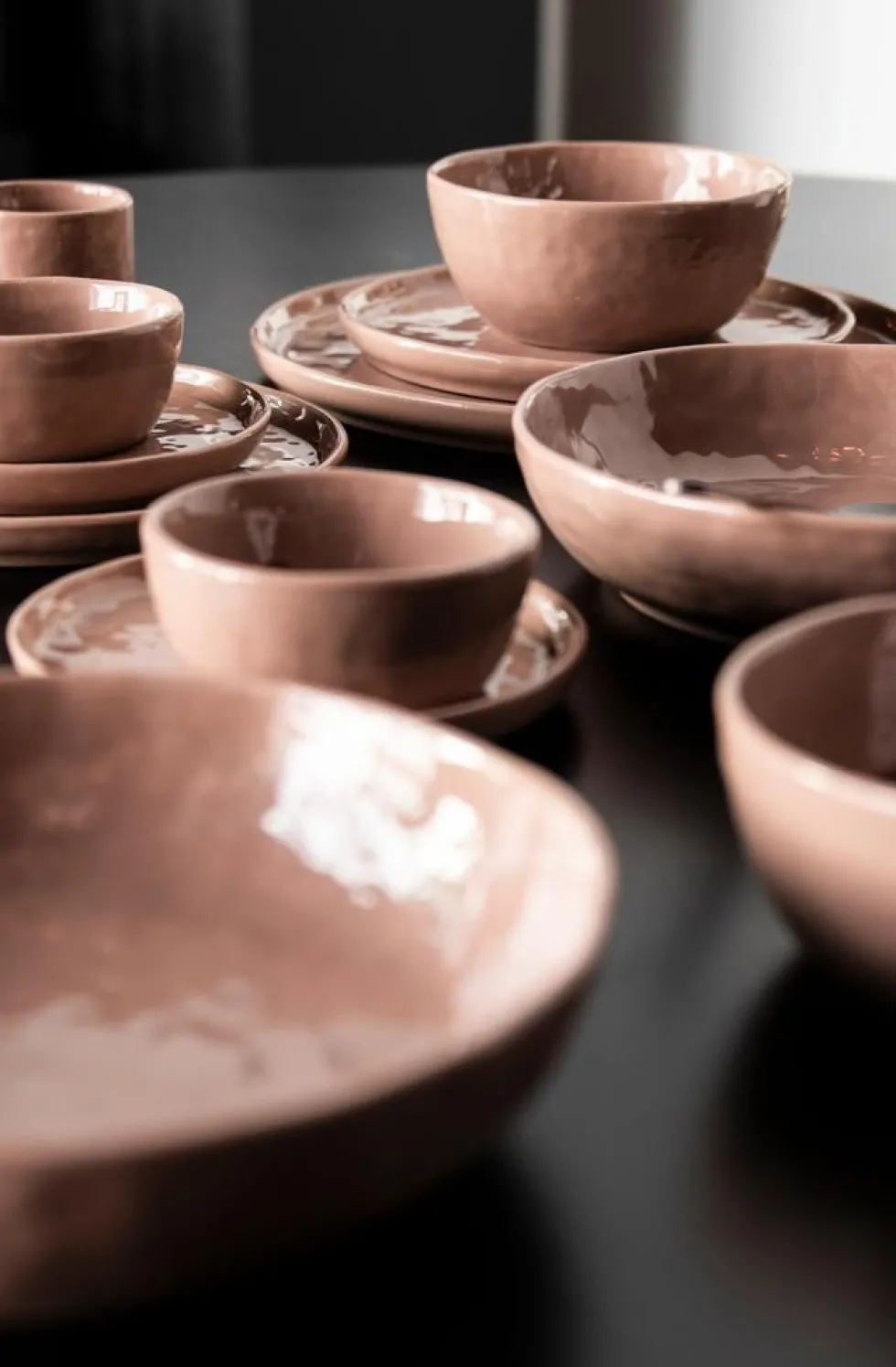 Gusta schaal table tales freckle terracotta D 10 H 4,5 cm 2 stuks