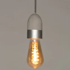 Hanglamp grijs / zilver D 5,5 H 9 cm
