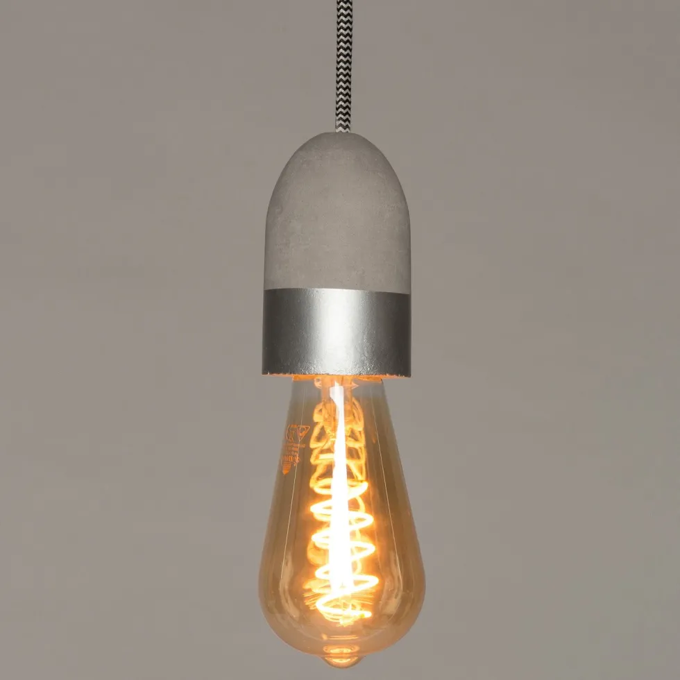 Hanglamp grijs / zilver D 5,5 H 9 cm