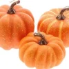 HBX beeld Harvest pompoen oranje D 8 H 8 cm 3 stuks