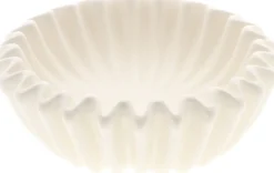 HBX decoratieschaal Crocy wit D 20 H 7 cm