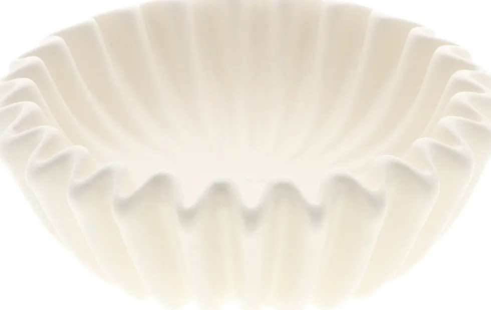 HBX decoratieschaal Crocy wit D 20 H 7 cm
