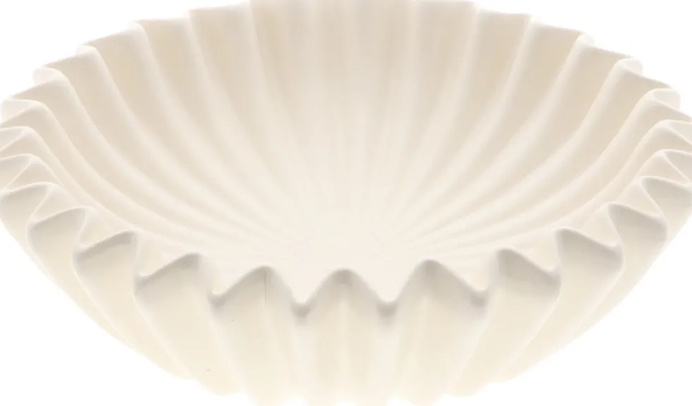 HBX decoratieschaal Crocy wit D 30 H 9 cm