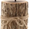 HBX kandelaar Log naturel D 10 H 17 cm